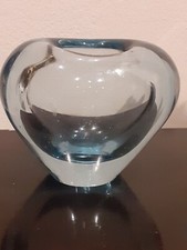 Vase Glasvase Holmegaard Per Lütken Herz grau signiert 9cm skandinavisch Design