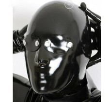 Latex Rubber Hoods Full Face Blinder Detachable Cover Eyes Mask for Men Customiz