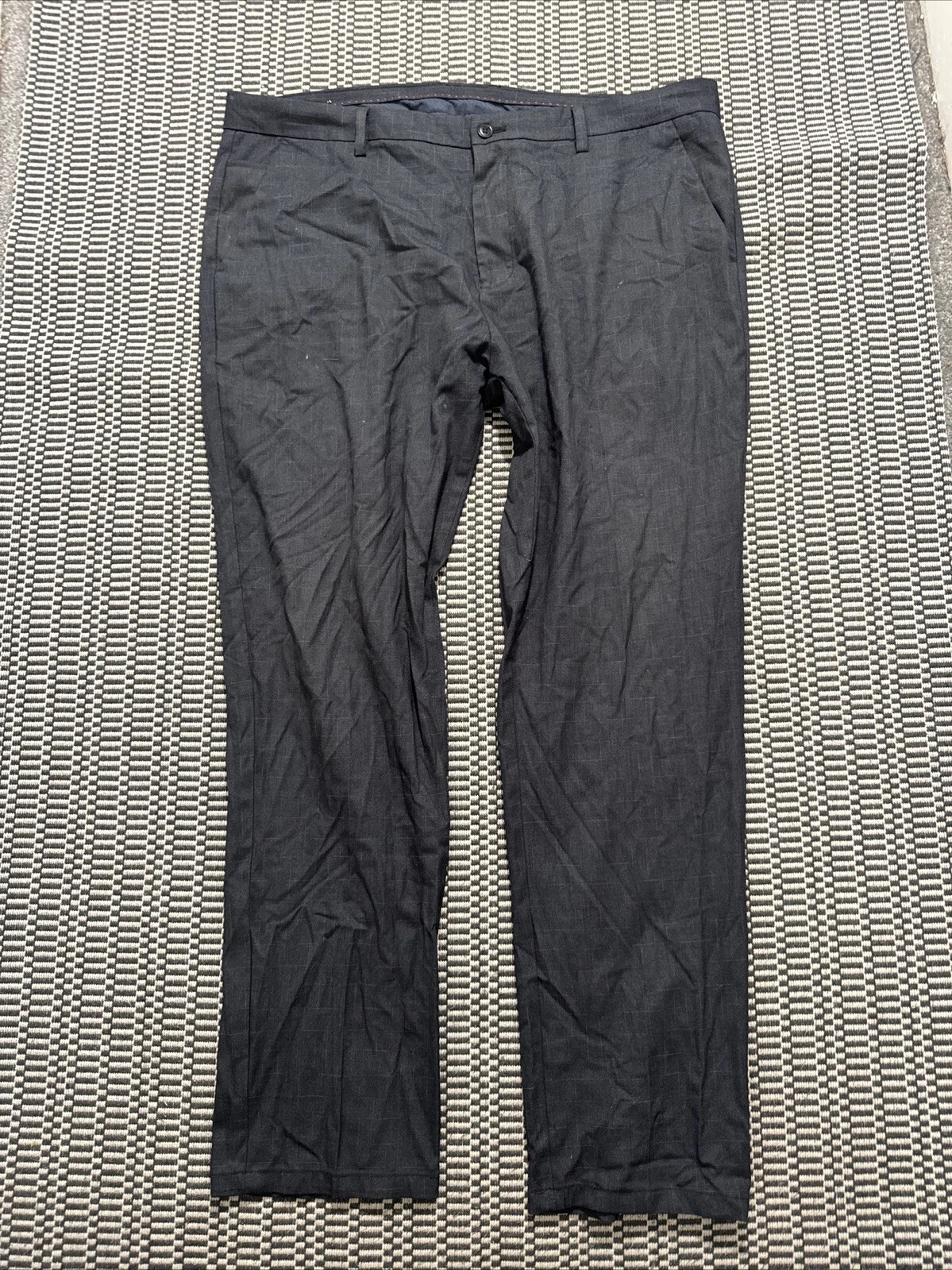 PRADA Pantaloni abiti da donna piatti sul davanti piatto taglia 40 30 misto cotone marino