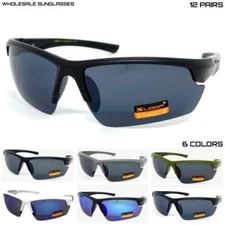 WHOLESALE LOT Sporty Wrap Around Military Tactical USA Flag SUN GLASSES 12 Pairs