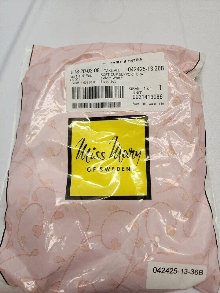 Sujetador de encaje blanco inalámbrico Miss Mary of Sweden elige tu talla Foto 3 de 4