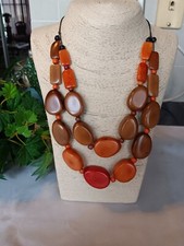 Artisanal Handcrafted Tagua Nut Organic Necklace, Ecuador, 2 Strand BOUTIQUE