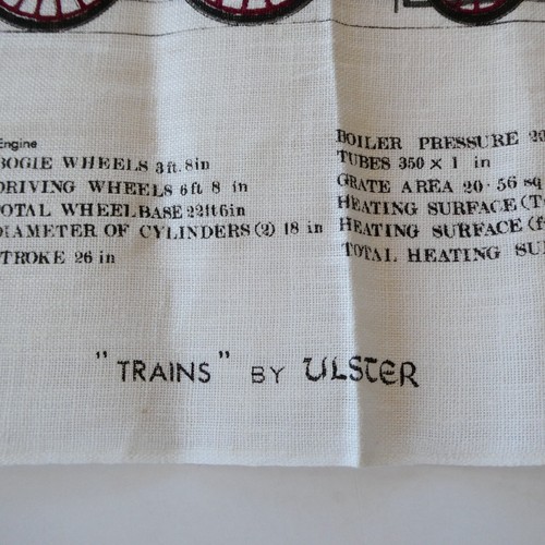 Toalla de té Trains by Ulster Hugh Evelyn Design puro lino irlandés cocina ferrocarril - Imagen 5 de 10