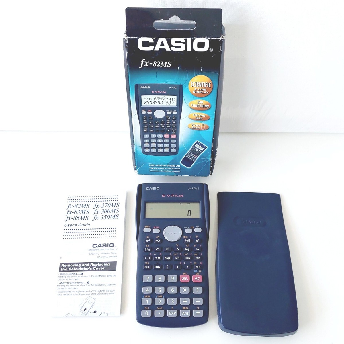 Casio FX-82MS SVPAM Scientific Calculator WITH COVER, BOX AND MANUAL | eBay  UK