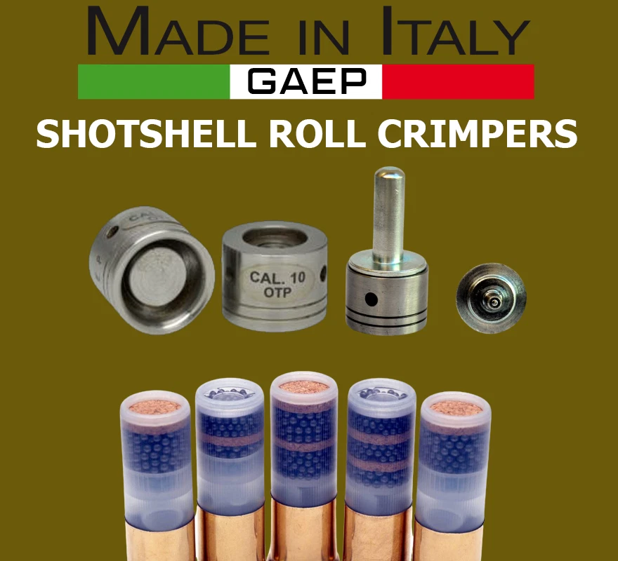GAEP 12 Gauge Shotshell Roll Crimper for round rim closure Drill