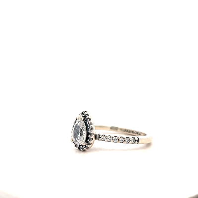 PANDORA Sterling Silver Sparkling Cubic Zirconia Pear Shaped Halo  display picture 1
