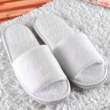 Unisex Coral Velvet Open Toe Hotel Home Clubs Disposable Slippers Guest Slippers