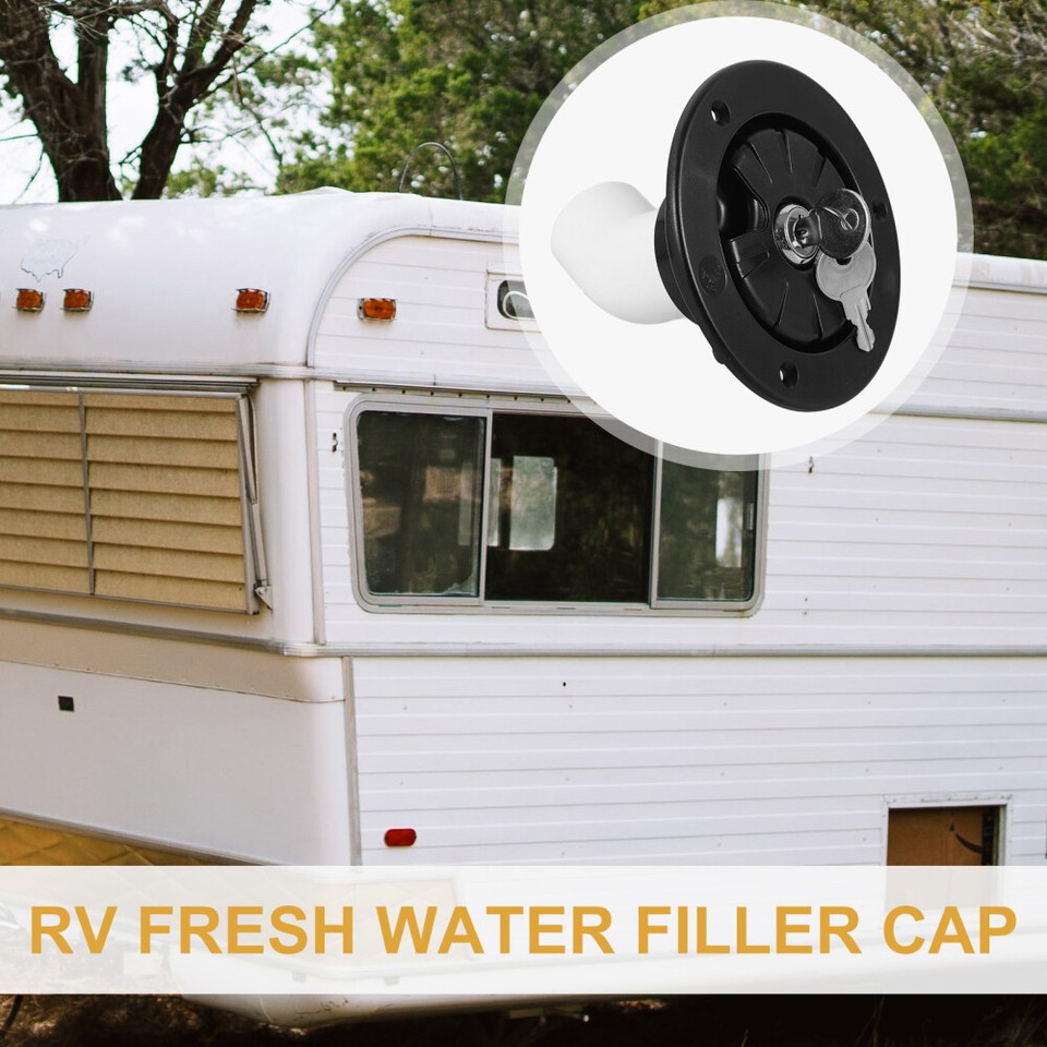Rv Fresh Water Filler Cap Inlet Accessories Add Cover Travel eBay