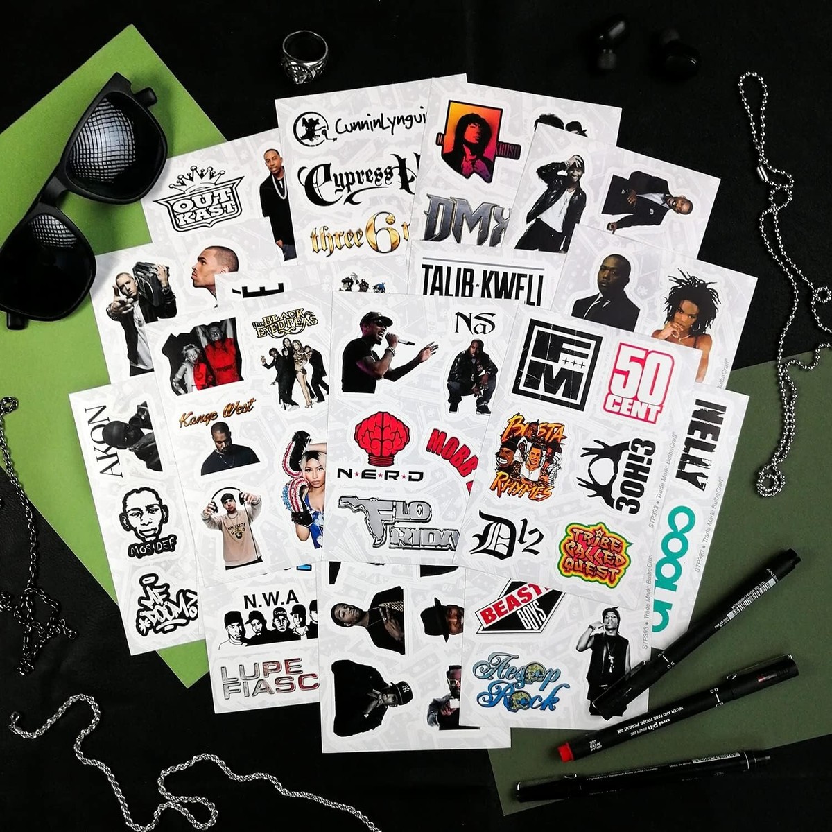 100Pcs Hip Hop Stickers, 90s Hip Hop, 2000s Hip Hop - Rapper