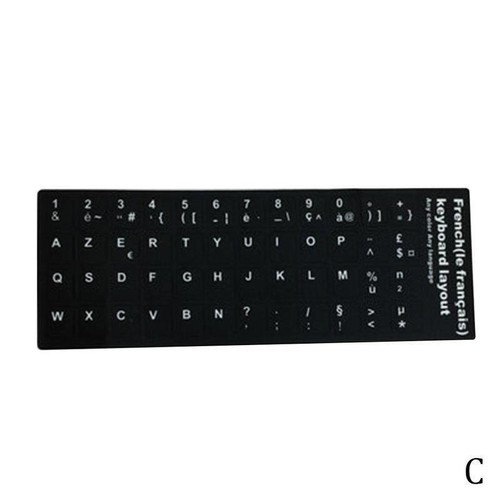 English BLACK with White Letters - laptop,PC,computer, Stickers keyboard J3K9 - Picture 10 of 16