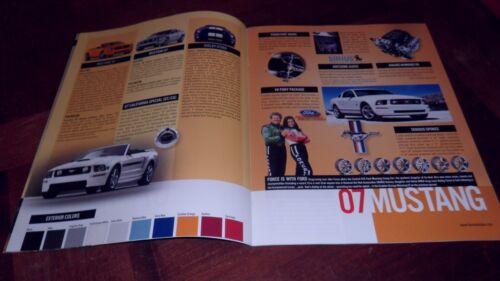 2007 Ford Cars Mustang GT500 GT/CS Fusion Focus New Car Dealer Sales Brochure - Picture 3 of 10