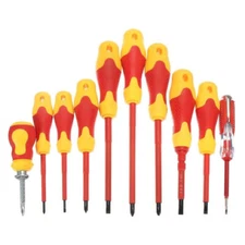 10pcs 1000V Screwdriver Set Durable, Ergonomic Fire Resistance Handles with Bag
