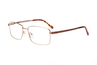 NEW MICHAEL ADAMS Yellow Gold & Brown MA631T TITANIUM Eyeglasses 55mm with Case