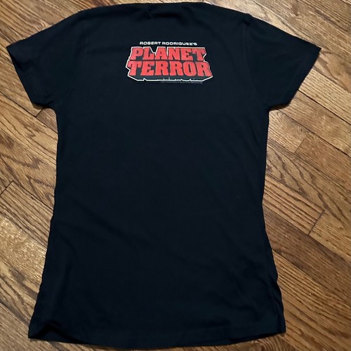 Planet Terror GRINDHOUSE 2007 vtg t shirt Tarantino Y2K movie babydoll horror L