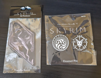 The Elder Scrolls V Skyrim Enamel Pins + Air Freshener - Sealed