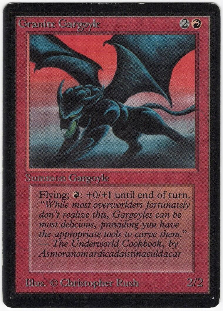 Granite Gargoyle 1993 Limited Edition Beta RESERVED LIST Red Creature MTG LP AZ3
