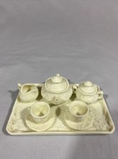Ceramic Bisque Miniature Tea Set
