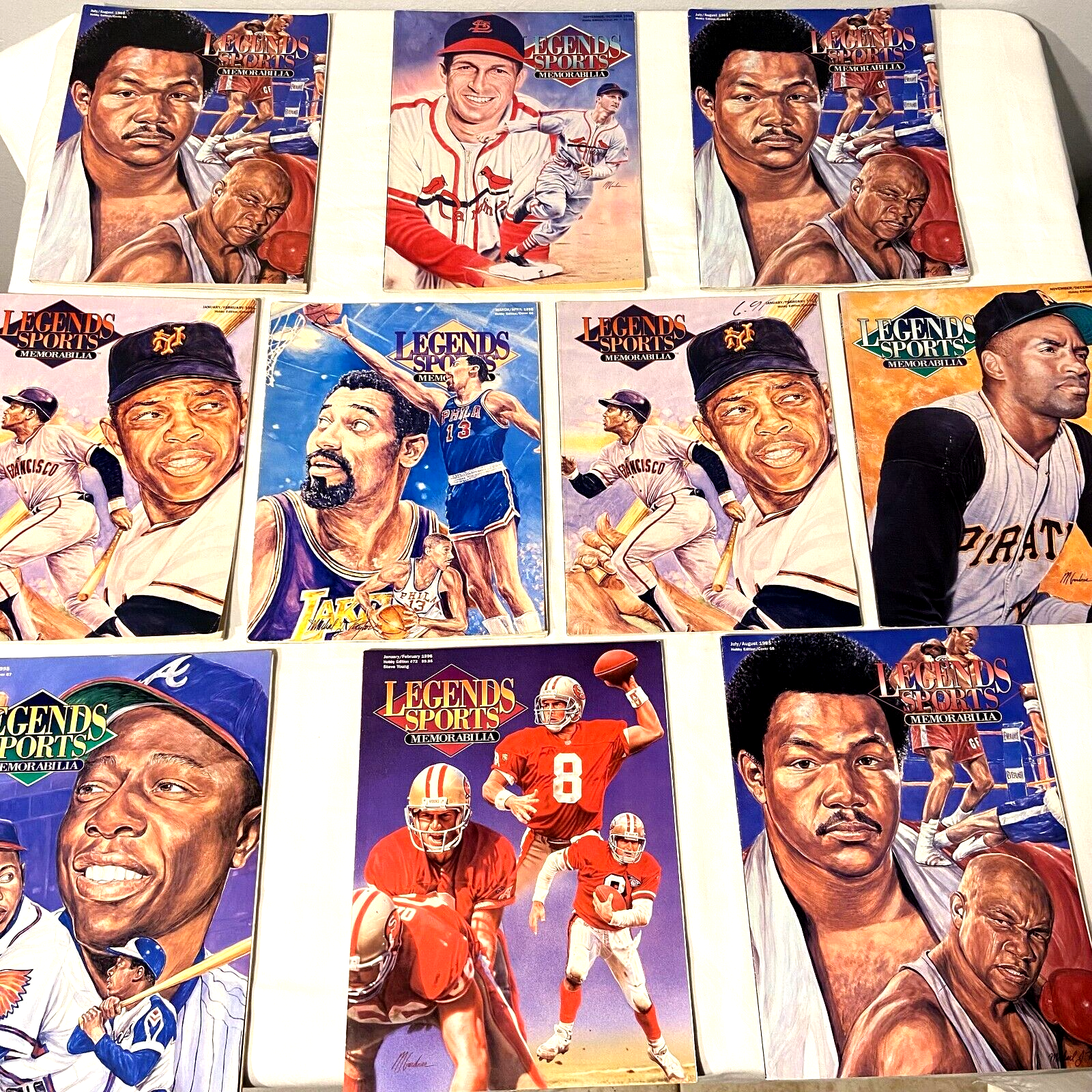 Vintage Lot of 10 Legends Sports Memorabilia Magazines Paperback USA
