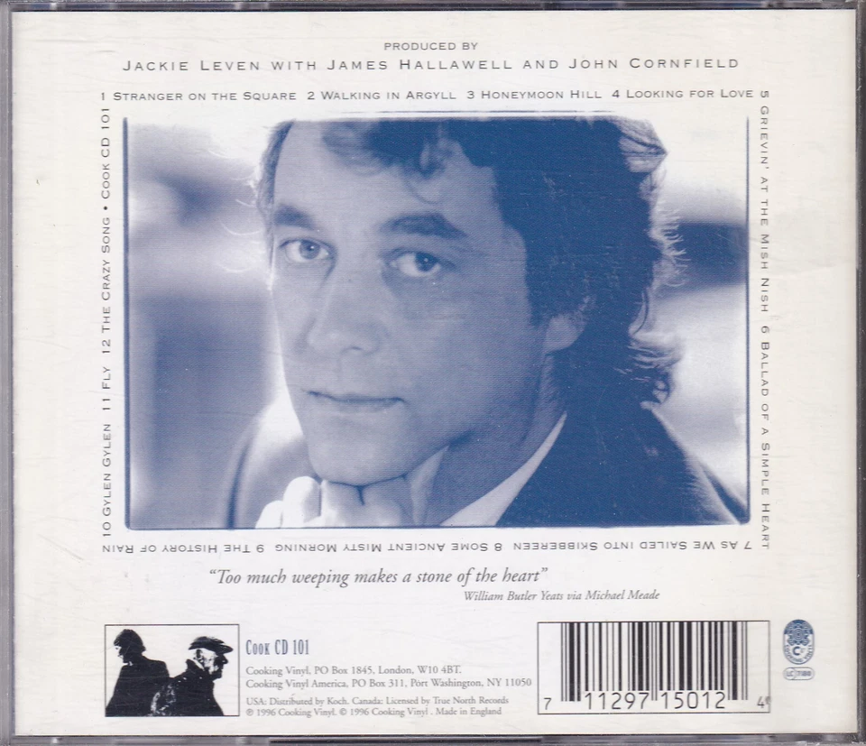 JACKIE LEVEN - The Argyll Cycle Volume 1 - Cooking Vinyl CD 1996 - Bild 2 von 2