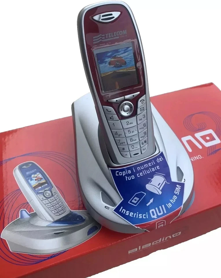 Telefono Cordless Telecom Aladino Slim ARGENTO AZZURRO 8009179008925 - Immagine 3 di 3