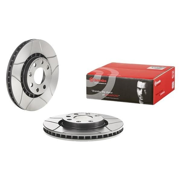 2X Brembo Bremsscheiben 256Mm Geschlitzt InnenbelÜFtet Vorne Passend FÜR Opel-image