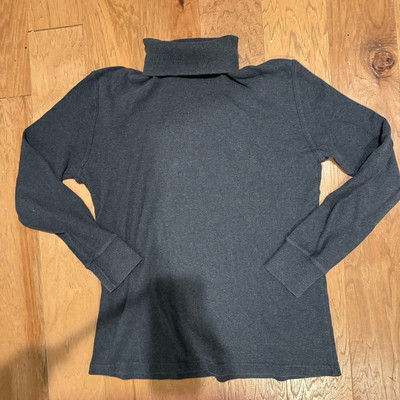 Calida Womens Black Cotton Turtleneck Long Sleeve Top Size Small