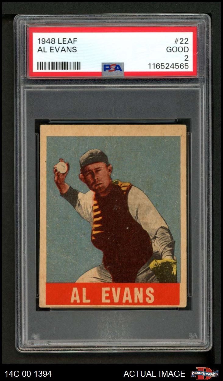 1948 Leaf #22 Al Evans Senators PSA 2 - GOOD