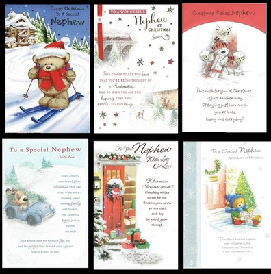 PRELUDE/REFLECTIONS ETC Special NEPHEW CHRISTMAS CARD with lovely words great selection to choose from