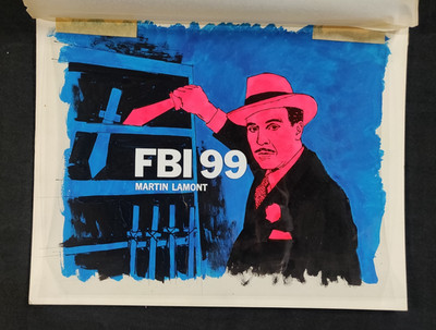 1966 Television Movie F.B.I. 99 Painted Advertising Mock up slide