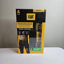 Caterpillar CAT Mens Performance Boxer Briefs 4-Pack Contour Pouch (SM) NEW!