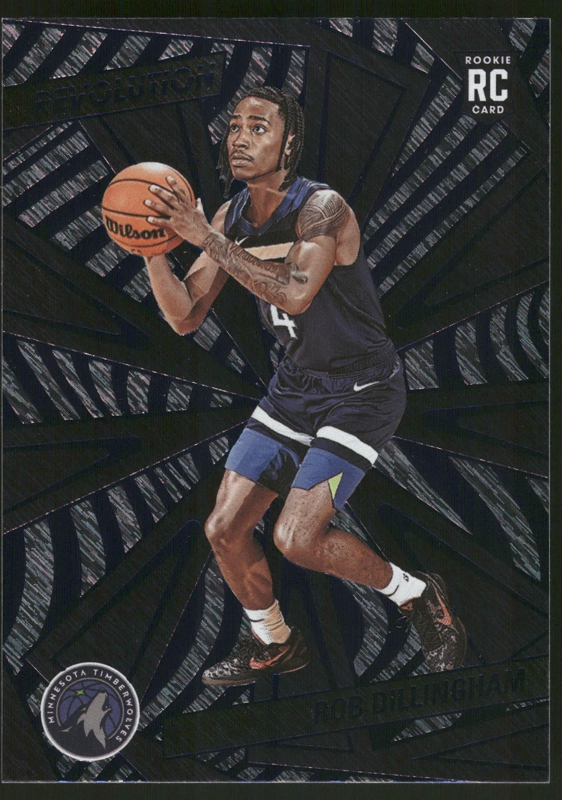 2024-25 Panini Revolution #105 Rob Dillingham Blue Storm Timberwolves Rookie