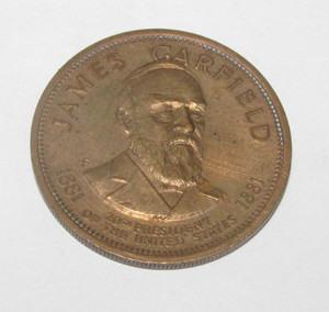 James Garfield President USA Souvenir Token Medal Collector's Coin
