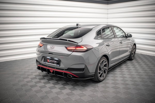 Heckansatz Diffusor Passend FüR Hyundai I30 Fastback N-Line Mk3 Fl Schwarz Matt-image