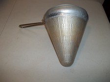Vintage Cone Sieve Colander Strainer Chinois Conical Masher Food Mill Canning