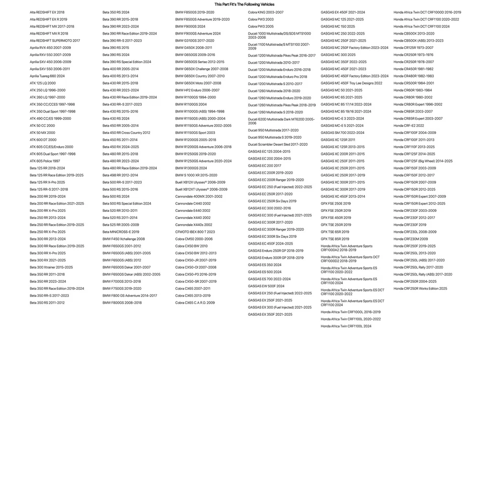 Tusk Skid Plate Foam Black ¾" x 11" x 12" For SHERCO SE300i 2013 - Image 3 of 4