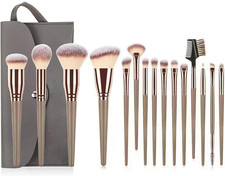 15 Pcs Makeup Brushes Sets, Professional Make up Brushes Premium Synthetic Found