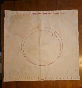 Vintage Foley Pastry Frame Pie Mat Washable Fabric Cloth Reusable Baking Usa