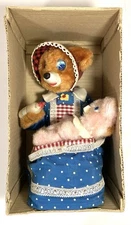 1950s HUNGRY BABY BEAR w/ Box 10459 Japanese Tin Battery Operated Toy UNTESTED