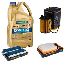 Inspektionspaket 5L RAVENOL VST 5W-40 für Citroën Berlingo Kasten 1.6 HDi 75