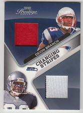 2007 Playoff Prestige Changing Stripes Game-Worn Prime Patch Deion Branch /25