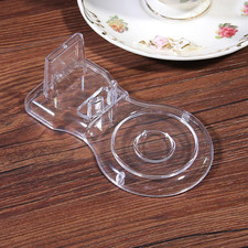 Clear Teacups and Saucer Display Easel Stand Holder,Set of 6