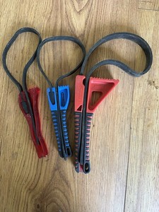 MaxWorks 3 Pack Strap Wrench Set 9 & 6" Non Slip Rubber - Oil Filter, Jar 51019