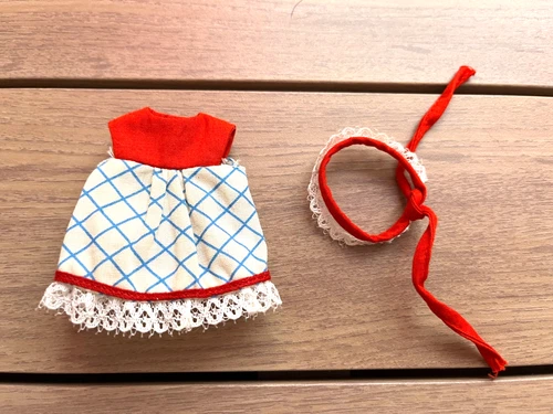 VINTAGE BARBIE TUTTI LET'S PLAY BARBIE DRESS & HAIRBAND #3608 (19675) EXC