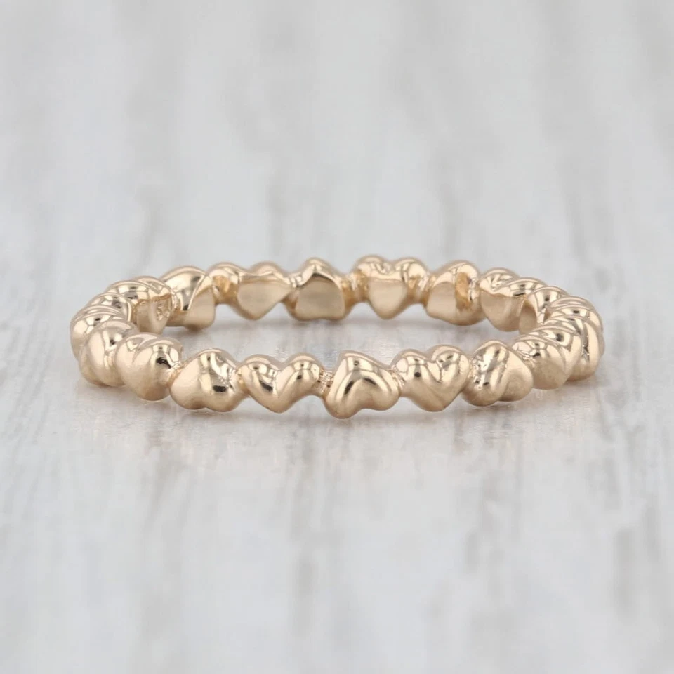 Authentic Pandora Forever Lock Stackable Ring 14k Gold Band 150160 Size 54 7 - Image 4 of 4