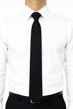 Plain Black Tie Mens Security Funeral Workwear Formal Bouncer Party Wedding UK
