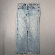 Vtg Levis 501xx Jeans Mens 34x36 34x26 Button Fly Blue Denim Made In USA 90s