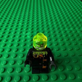 Lego Agents Villian DR. D ZASTER MINIFIG w/Neon Green Minifigure Head -8969