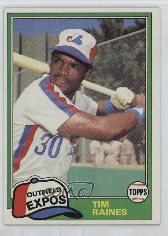 1981 Topps Traded Tim Raines #816 Rookie RC HOF 0h1
