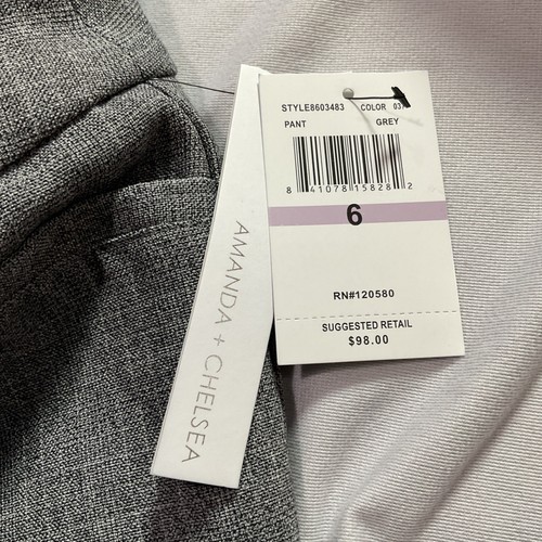 Amanda Chelsea Women’s Gray Color Pants Size 6 - Foto 6 di 9