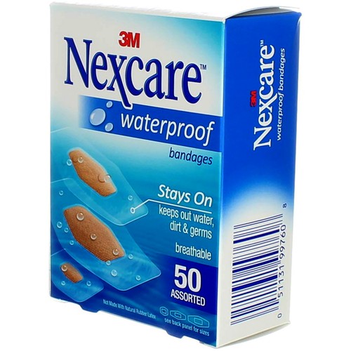 3M Nexcare Waterproof Bandages, 50 Ct - Picture 2 of 4